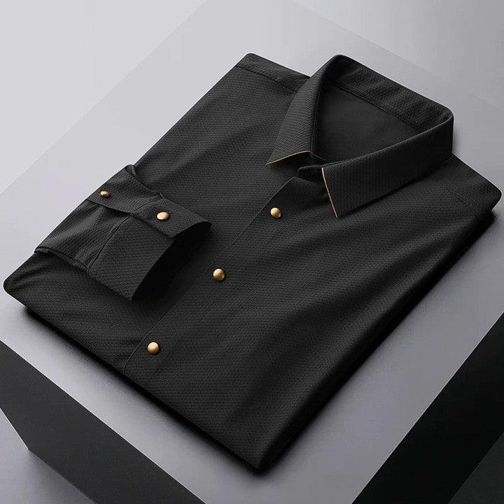 Saffron Black Imported Full Sleeve Shirt