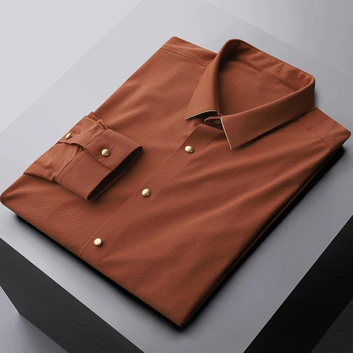 Saffron Orange Imported Full Sleeve Shirt