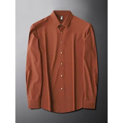 Saffron Orange Imported Full Sleeve Shirt