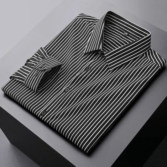 Lavish Black Striped Full Sleeve Shirt